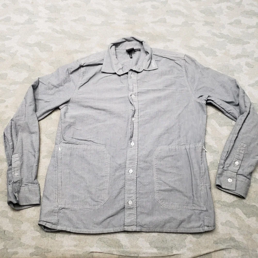 Oakley Shirt Mens XL Gray Long Sleeve Button-Up Preppy